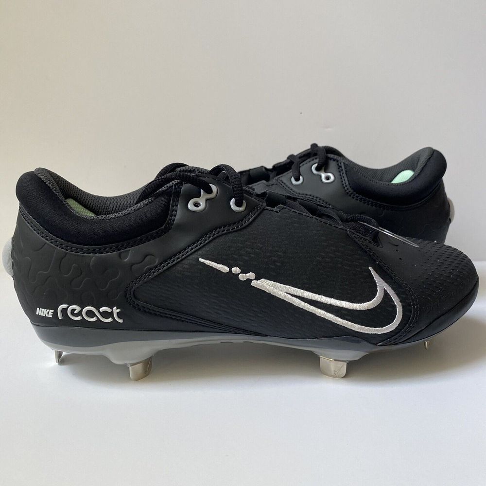 Nike Hyperdiamond 4 CZ5917-010 Black Softball Metal Cleats Women's Size 10